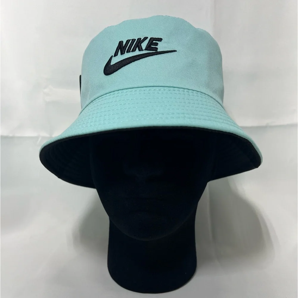 Nike Unisex Apex Futura Reversible Swoosh Bucket Hat in Teal and Black - NWT - Picture 1 of 4